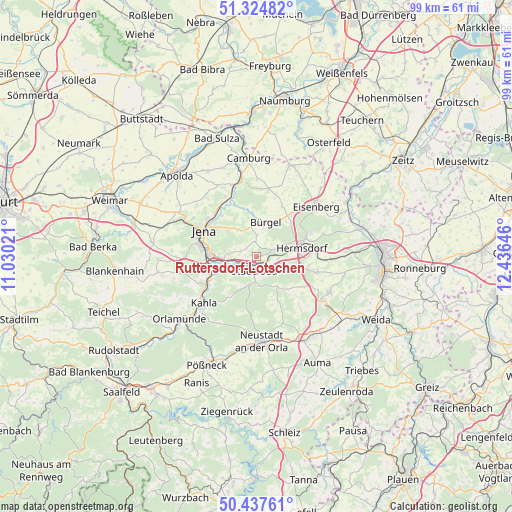 Ruttersdorf-Lotschen on map