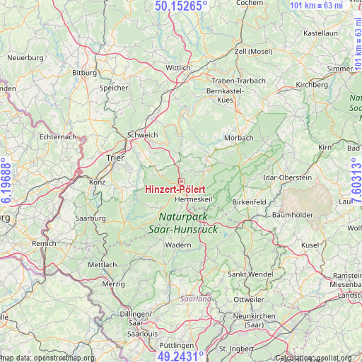 Hinzert-Pölert on map