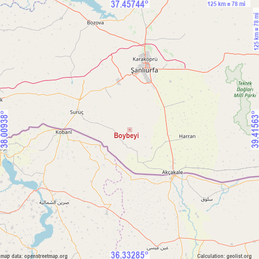 Boybeyi on map