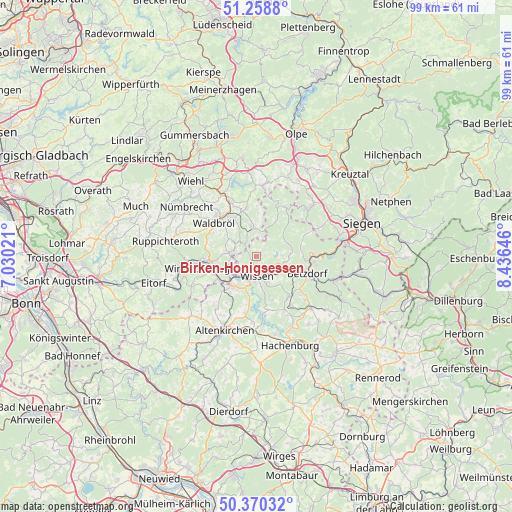 Birken-Honigsessen on map