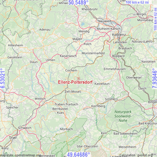 Ellenz-Poltersdorf on map