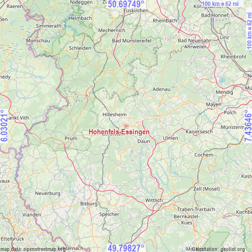 Hohenfels-Essingen on map