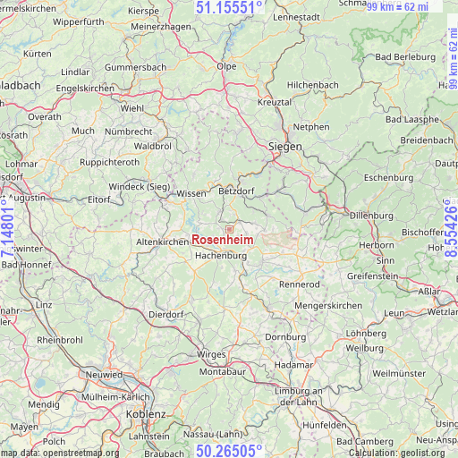 Rosenheim on map