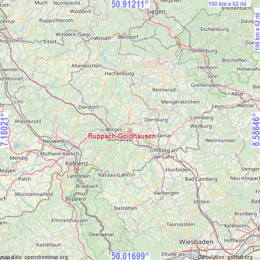 Ruppach-Goldhausen on map