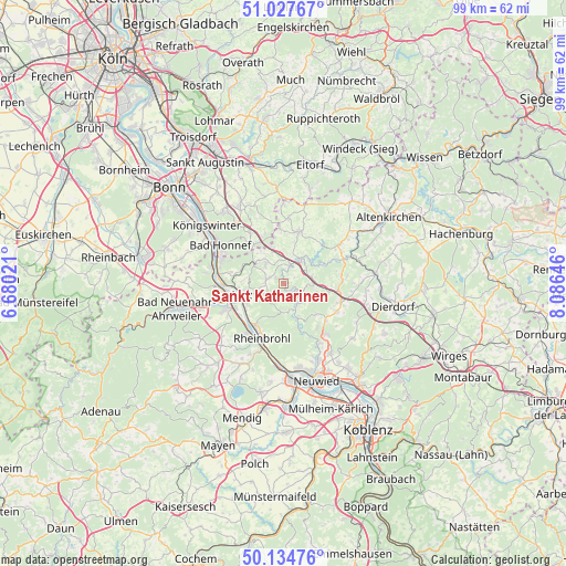 Sankt Katharinen on map