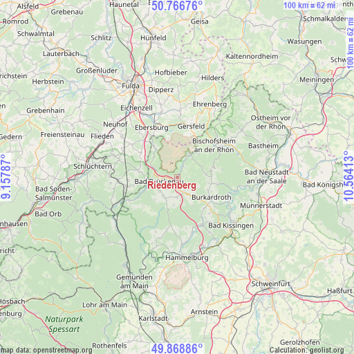Riedenberg on map