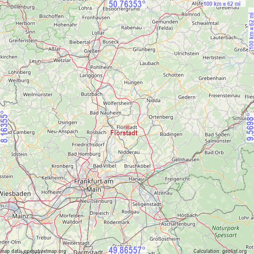Florstadt on map