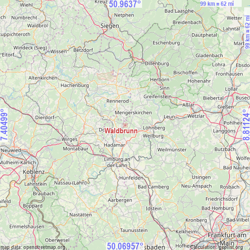 Waldbrunn on map