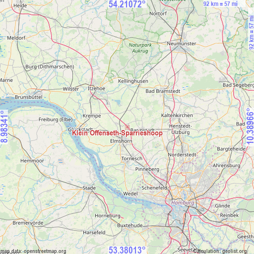 Klein Offenseth-Sparrieshoop on map