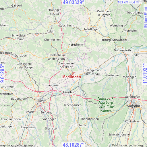 Medlingen on map