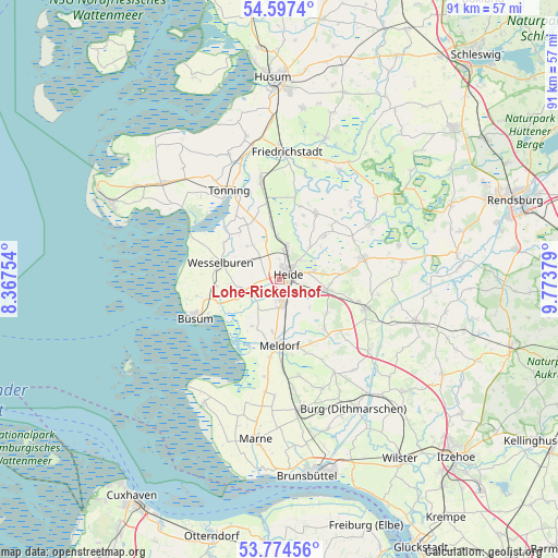 Lohe-Rickelshof on map