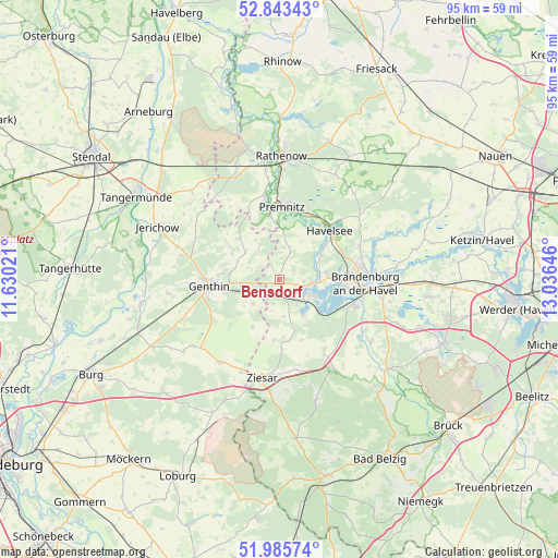 Bensdorf on map