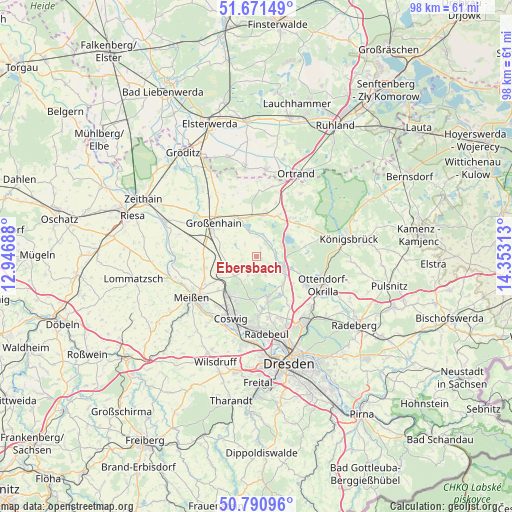 Ebersbach on map