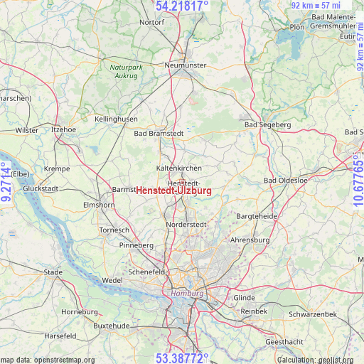 Henstedt-Ulzburg on map