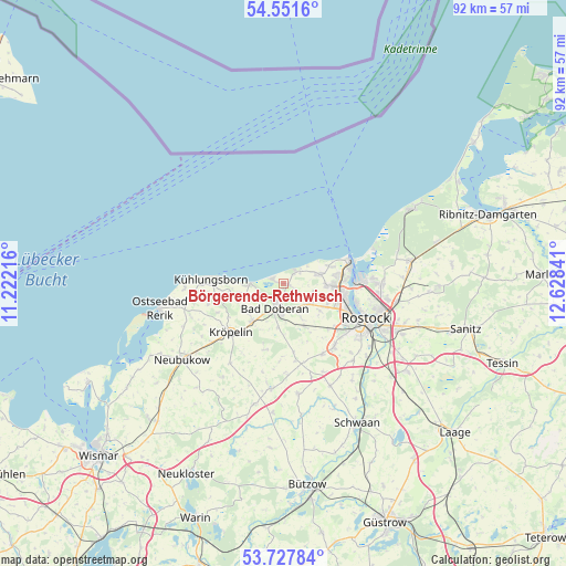 Börgerende-Rethwisch on map