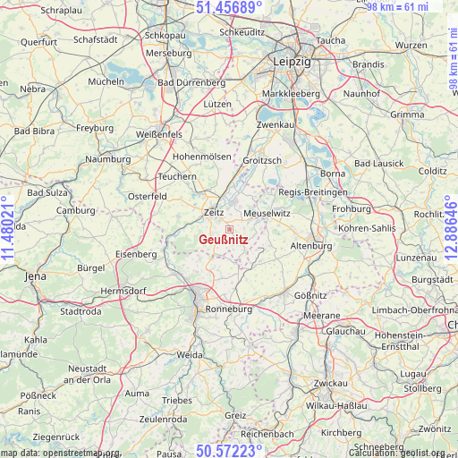 Geußnitz on map