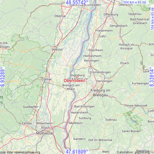 Oberrotweil on map