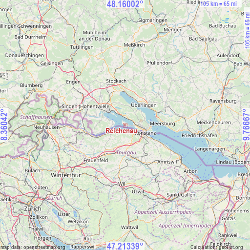 Reichenau on map
