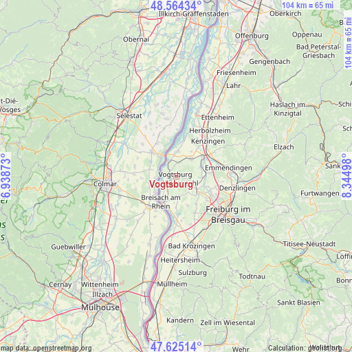Vogtsburg on map