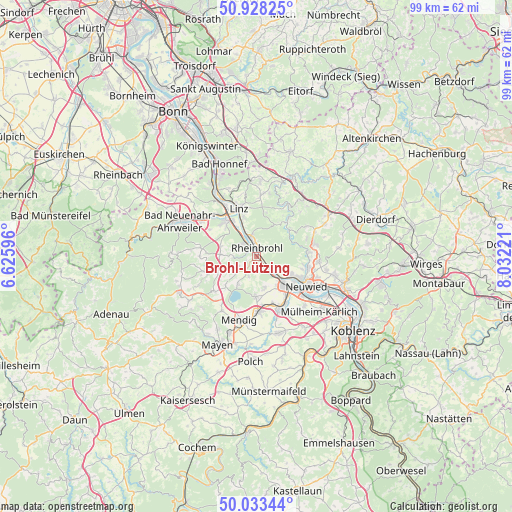 Brohl-Lützing on map