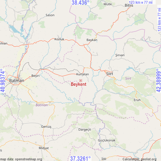 Beykent on map