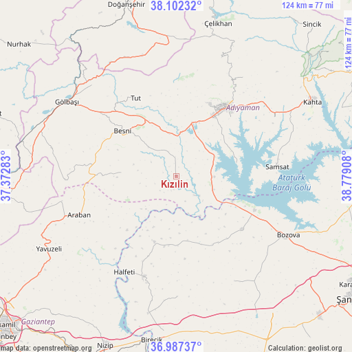 Kızılin on map