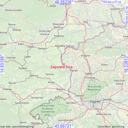 Zagorska Sela on map