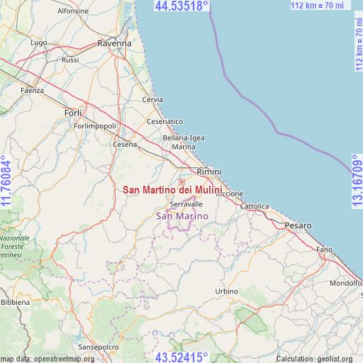 San Martino dei Mulini on map
