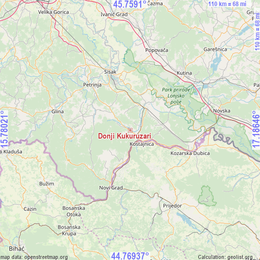 Donji Kukuruzari on map