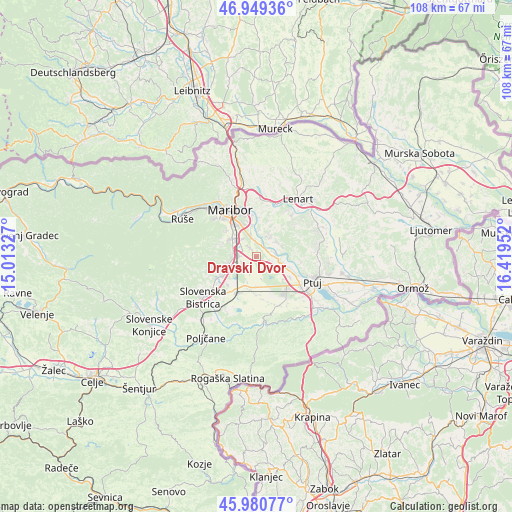 Dravski Dvor on map