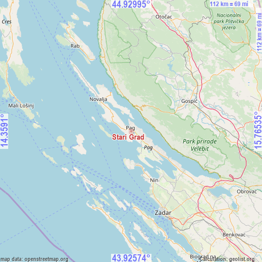 Stari Grad on map