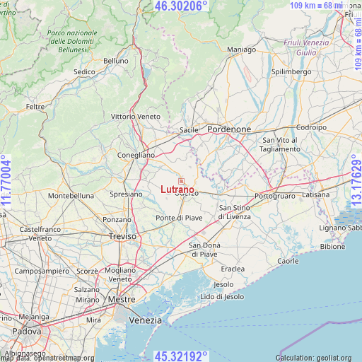 Lutrano on map