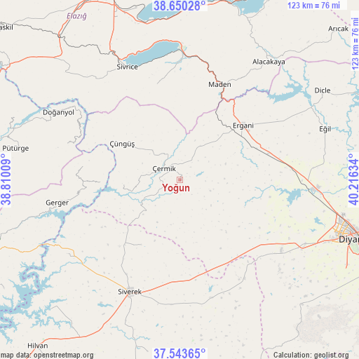 Yoğun on map