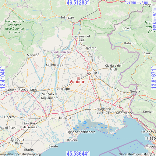 Variano on map