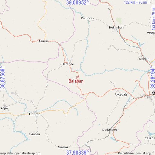 Balaban on map