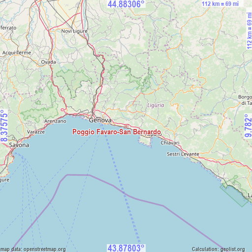 Poggio Favaro-San Bernardo on map