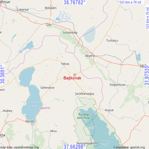 Bağkonak on map
