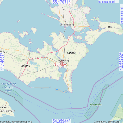 Sundby on map