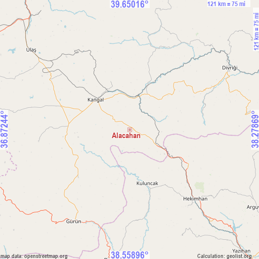 Alacahan on map