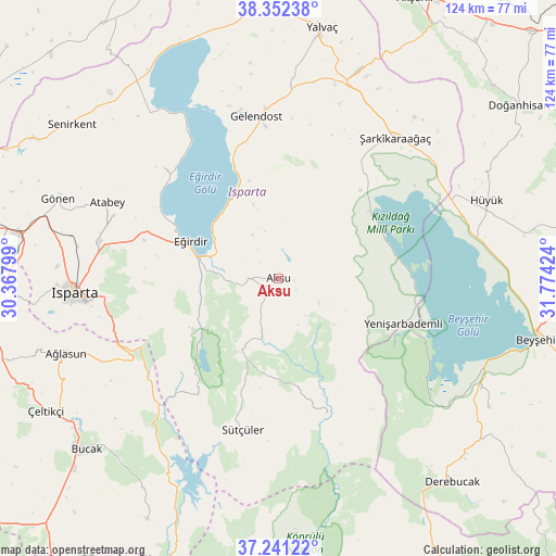 Aksu on map