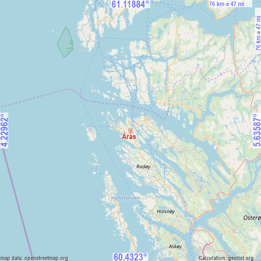 Årås on map