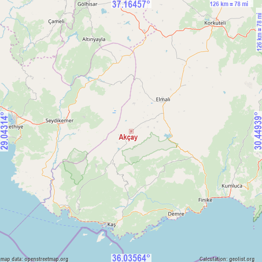 Akçay on map