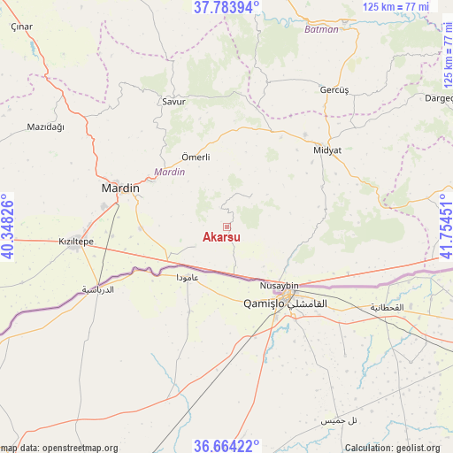 Akarsu on map