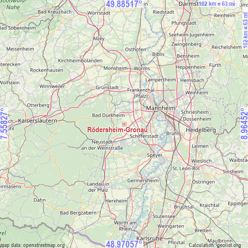 Rödersheim-Gronau on map