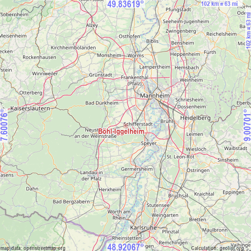 Böhl-Iggelheim on map