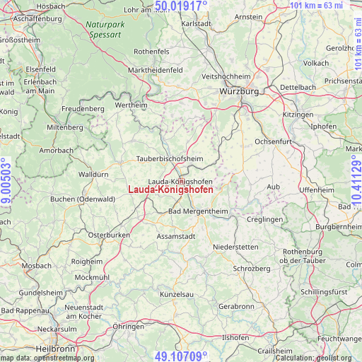 Lauda-Königshofen on map