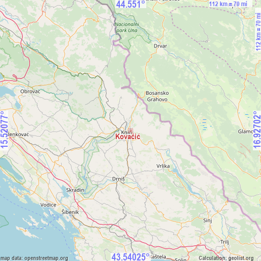 Kovačić on map