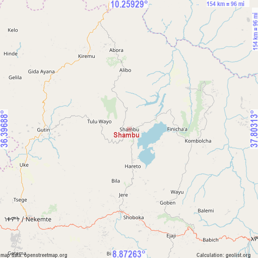 Shambu on map