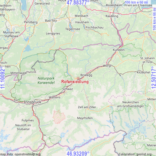 Rofansiedlung on map