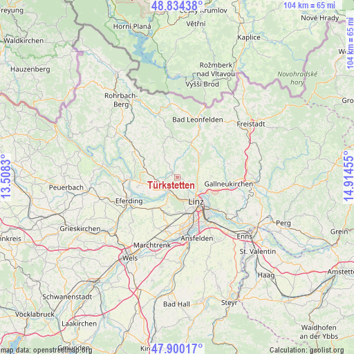 Türkstetten on map